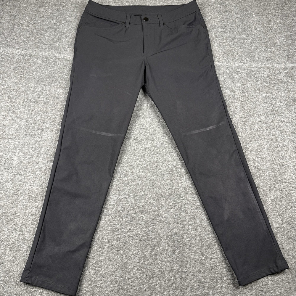 Lululemon Pants Mens 31x28 Black ABC Classic Fit Stretch Golf *DISTRESSED* MARKS